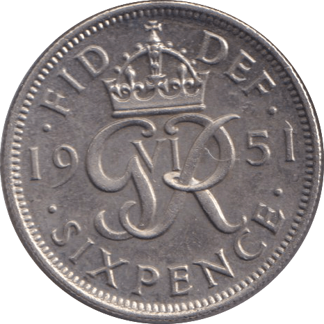 1951 SIXPENCE ( AUNC ) - SIXPENCE - Cambridgeshire Coins