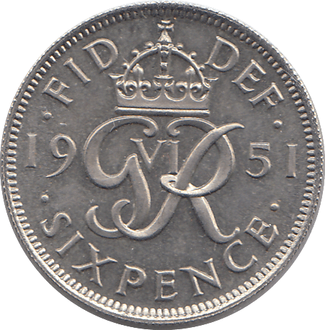 1951 SIXPENCE ( UNC ) 3 - SIXPENCE - Cambridgeshire Coins