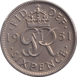 1951 SIXPENCE ( UNC ) - SIXPENCE - Cambridgeshire Coins