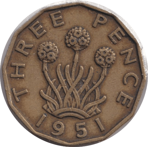 1951 THREEPENCE ( VF ) - THREEPENCE - Cambridgeshire Coins