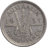 1951 THREEPENCE - WORLD COINS - Cambridgeshire Coins