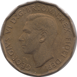 1952 BRASS THREEPENCE ( AUNC ) - THREEPENCE - Cambridgeshire Coins