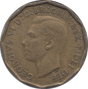 1952 BRASS THREEPENCE ( AUNC ) - THREEPENCE - Cambridgeshire Coins