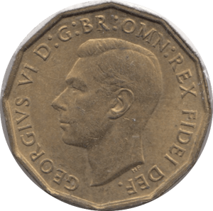 1952 BRASS THREEPENCE ( UNC ) - THREEPENCE - Cambridgeshire Coins