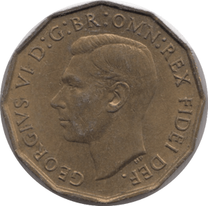 1952 BRASS THREEPENCE ( UNC ) - THREEPENCE - Cambridgeshire Coins