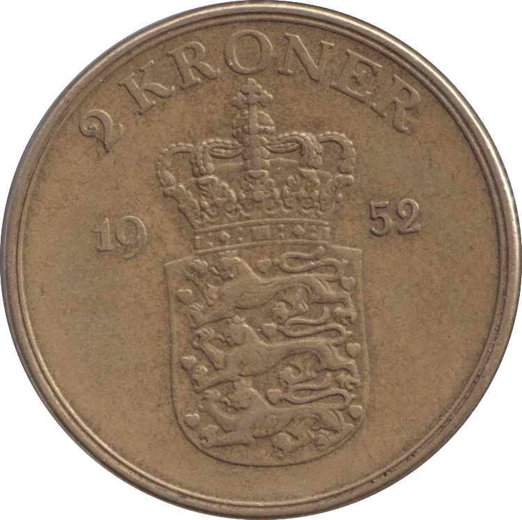 1952 DANISH 2 KRONER - Silver Proof - Cambridgeshire Coins