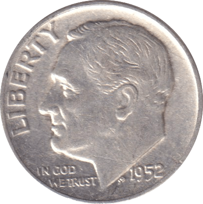 1952 DIME USA - WORLD COINS - Cambridgeshire Coins