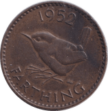 1952 FARTHING ( AUNC ) - FARTHING - Cambridgeshire Coins