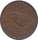 1952 FARTHING ( UNC ) - FARTHING - Cambridgeshire Coins