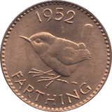 1952 FARTHING ( UNC ) - FARTHING - Cambridgeshire Coins