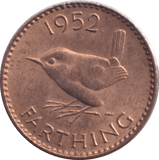 1952 FARTHING ( UNC ) - FARTHING - Cambridgeshire Coins
