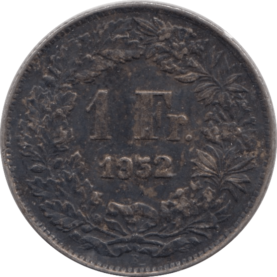 1952 ONE FRANC FRANCE - SILVER WORLD COINS - Cambridgeshire Coins