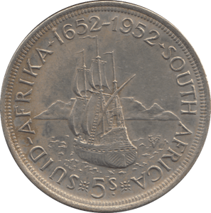 1952 SILVER 5 SHILLING SOUTH AFRICA - SILVER WORLD COINS - Cambridgeshire Coins