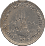 1952 SILVER 5 SHILLING SOUTH AFRICA - SILVER WORLD COINS - Cambridgeshire Coins