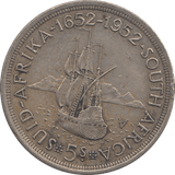 1952 SILVER FIVE SHILLINGS SOUTH AFRICA - SILVER WORLD COINS - Cambridgeshire Coins