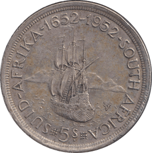 1952 SILVER FIVE SHILLINGS SOUTH AFRICA - SILVER WORLD COINS - Cambridgeshire Coins