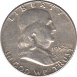 1952 SILVER HALF DOLLAR USA - SILVER WORLD COINS - Cambridgeshire Coins