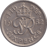 1952 SIXPENCE ( AUNC ) - SIXPENCE - Cambridgeshire Coins