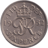 1952 SIXPENCE ( AUNC ) - SIXPENCE - Cambridgeshire Coins