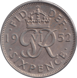 1952 SIXPENCE ( EF ) - SIXPENCE - Cambridgeshire Coins