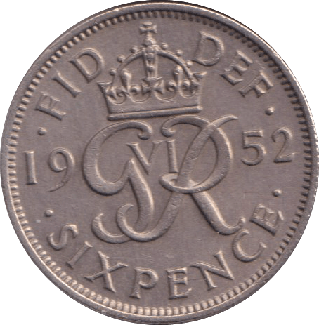 1952 SIXPENCE ( EF) - SIXPENCE - Cambridgeshire Coins