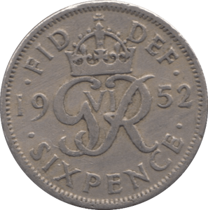1952 SIXPENCE ( FINE ) 11 - SIXPENCE - Cambridgeshire Coins
