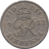 1952 SIXPENCE ( FINE ) 11 - SIXPENCE - Cambridgeshire Coins
