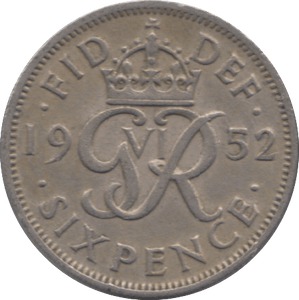 1952 SIXPENCE ( FINE ) 12 - SIXPENCE - Cambridgeshire Coins