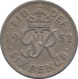1952 SIXPENCE ( FINE ) 12 - SIXPENCE - Cambridgeshire Coins