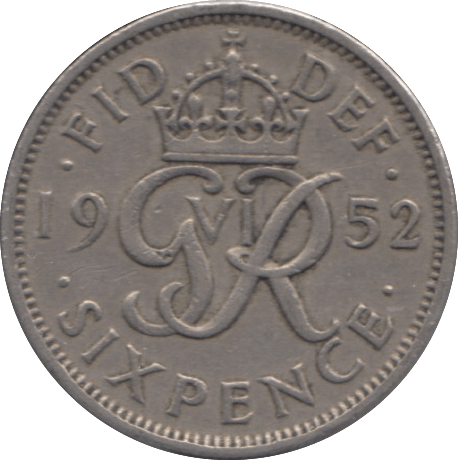 1952 SIXPENCE ( FINE ) 13 - SIXPENCE - Cambridgeshire Coins