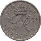 1952 SIXPENCE ( FINE ) 13 - SIXPENCE - Cambridgeshire Coins
