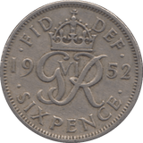 1952 SIXPENCE ( FINE ) 15 - SIXPENCE - Cambridgeshire Coins