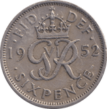1952 SIXPENCE ( FINE ) - SIXPENCE - Cambridgeshire Coins