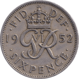 1952 SIXPENCE ( FINE ) - SIXPENCE - Cambridgeshire Coins