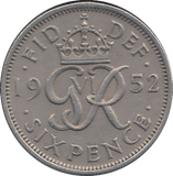 1952 SIXPENCE ( GF ) - SIXPENCE - Cambridgeshire Coins