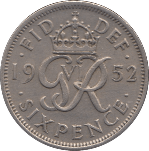 1952 SIXPENCE ( GVF ) 12 - SIXPENCE - Cambridgeshire Coins