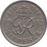 1952 SIXPENCE ( GVF ) 14 - SIXPENCE - Cambridgeshire Coins
