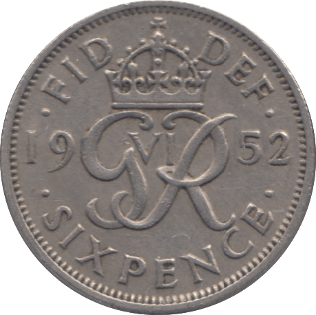 1952 SIXPENCE ( GVF ) 15 - SIXPENCE - Cambridgeshire Coins