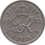 1952 SIXPENCE ( GVF ) 15 - SIXPENCE - Cambridgeshire Coins