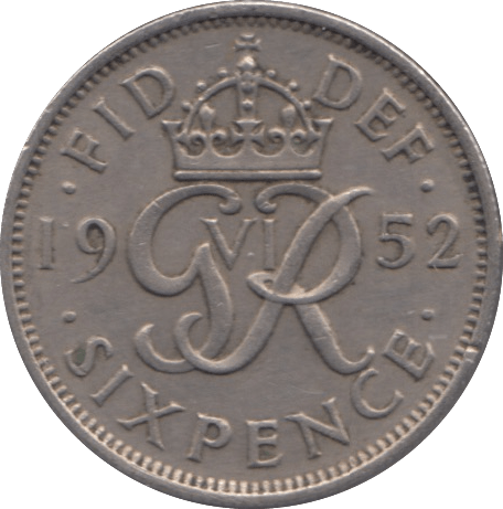 1952 SIXPENCE ( GVF ) 16 - SIXPENCE - Cambridgeshire Coins