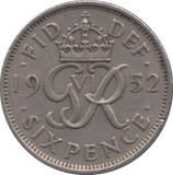 1952 SIXPENCE ( GVF ) 16 - SIXPENCE - Cambridgeshire Coins