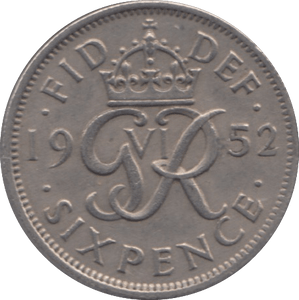 1952 SIXPENCE ( GVF ) 17 - SIXPENCE - Cambridgeshire Coins