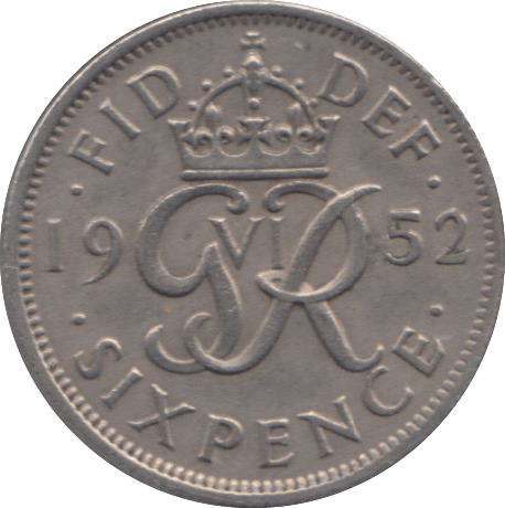 1952 SIXPENCE ( GVF ) 17 - SIXPENCE - Cambridgeshire Coins