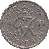 1952 SIXPENCE ( GVF ) 17 - SIXPENCE - Cambridgeshire Coins