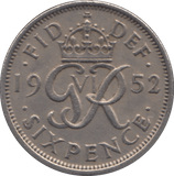 1952 SIXPENCE ( GVF ) 17 - SIXPENCE - Cambridgeshire Coins