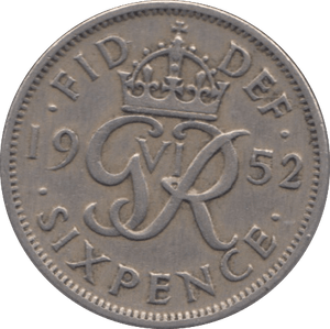 1952 SIXPENCE ( GVF ) 18 - SIXPENCE - Cambridgeshire Coins