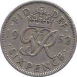 1952 SIXPENCE ( GVF ) 18 - SIXPENCE - Cambridgeshire Coins
