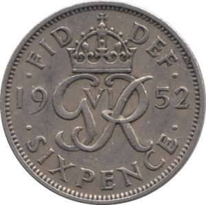 1952 SIXPENCE ( GVF ) - SIXPENCE - Cambridgeshire Coins