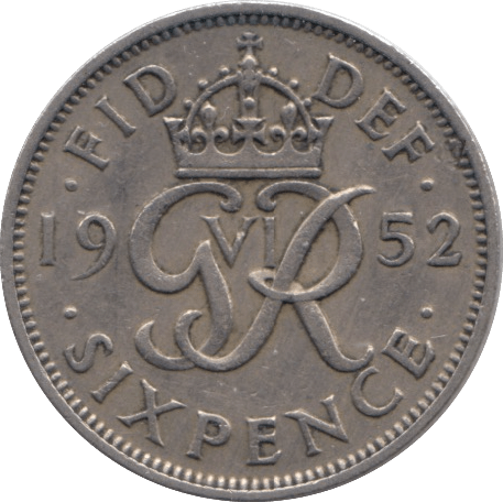 1952 SIXPENCE ( GVF ) - SIXPENCE - Cambridgeshire Coins