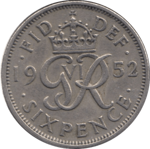 1952 SIXPENCE ( VF ) 1 - Sixpence - Cambridgeshire Coins